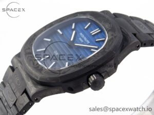 Patek Philippe NAUTILUS 5711 DIW CARBON DIWF 1:1 BEST EDITION BLACK/BLUE TEXTURED DIAL ON CARBON BRACELET 324CS - Image 7