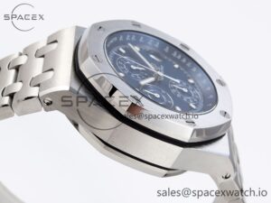 AUDEMARS PIGUET ROYAL OAK OFFSHORE 42MM SS APF 1:1 BEST EDITION BLUE DIAL ON SS BRACELET STRAP A4404 - Image 8