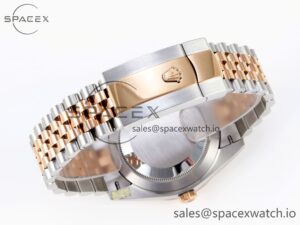 ROLEX DATEJUST 41 126331 VSF 1:1 BEST EDITION 904L STEEL GRAY TEXTURED DIAL ON SS/RG JUBILEE BRACELET VS3235 - Image 15