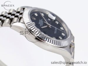 Rolex DateJust 41 126334 Fluted Bezel ARF 1:1 Best Edition 904L Steel Blue Diamonds Dial on Jubilee Bracelet VR3235 - Image 8