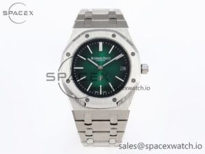 Audermars Piguet Royal Oak 39mm 15202 SS IPF 1:1 Best Edition Green/Black Dial on SS Bracelet A2121