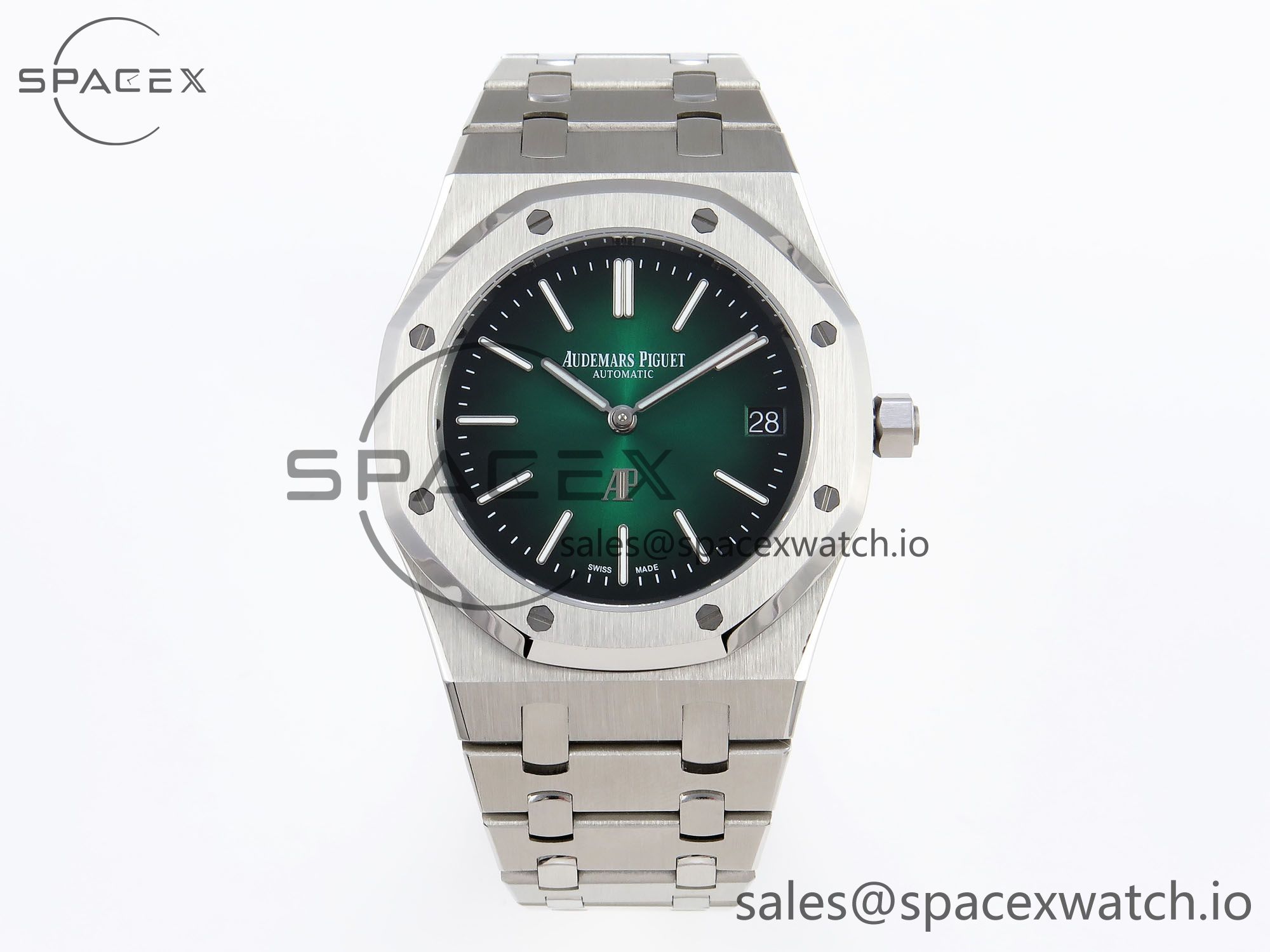 IMG_0221 Audermars Piguet Royal Oak 39mm 15202 SS IPF 1:1 Best Edition Green/Black Dial on SS Bracelet A2121 - Image 1