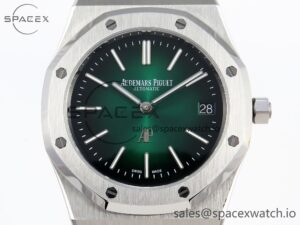 Audermars Piguet Royal Oak 39mm 15202 SS IPF 1:1 Best Edition Green/Black Dial on SS Bracelet A2121 - Image 2