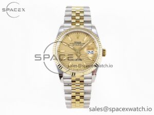 Rolex DateJust 36 SS 126233 BPF 1:1 Best Edition 904L Steel YG Textured Dial on Jubilee Bracelet VS3235
