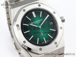 Audermars Piguet Royal Oak 39mm 15202 SS IPF 1:1 Best Edition Green/Black Dial on SS Bracelet A2121 - Image 3