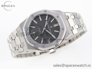 Audermars Piguet Royal Oak 37mm 15450 SS APSF 1:1 Best Edition Gray Textured Dial on SS Bracelet SA3120 Super Clone - Image 6