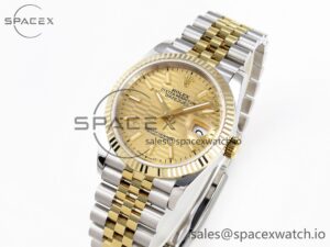 Rolex DateJust 36 SS 126233 BPF 1:1 Best Edition 904L Steel YG Textured Dial on Jubilee Bracelet VS3235 - Image 4