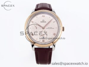 Omega De Ville Power Reserve RG MKF 1:1 Best Edition RG Textured Dial on Brown Leather Strap A8810