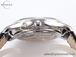 Jaeger-Lecoultre Master Ultra Thin Moon 1368420 SS ZF 1:1 Best Edition Black Dial on Black Leather Strap SA925 Super Clone V2 - Image 13