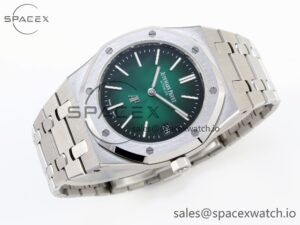 Audermars Piguet Royal Oak 39mm 15202 SS IPF 1:1 Best Edition Green/Black Dial on SS Bracelet A2121 - Image 6