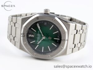 Audermars Piguet Royal Oak 39mm 15202 SS IPF 1:1 Best Edition Green/Black Dial on SS Bracelet A2121 - Image 5