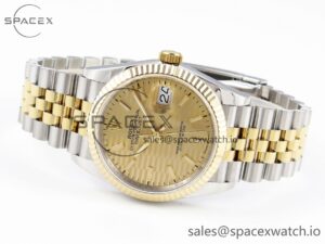Rolex DateJust 36 SS 126233 BPF 1:1 Best Edition 904L Steel YG Textured Dial on Jubilee Bracelet VS3235 - Image 5
