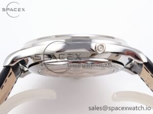 Jaeger-Lecoultre Master Ultra Thin Moon 1368420 SS ZF 1:1 Best Edition Black Dial on Black Leather Strap SA925 Super Clone V2 - Image 12