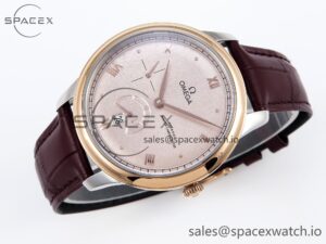 Omega De Ville Power Reserve RG MKF 1:1 Best Edition RG Textured Dial on Brown Leather Strap A8810 - Image 6
