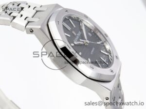 Audermars Piguet Royal Oak 37mm 15450 SS APSF 1:1 Best Edition Gray Textured Dial on SS Bracelet SA3120 Super Clone - Image 8