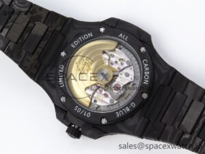 Patek Philippe NAUTILUS 5711 DIW CARBON DIWF 1:1 BEST EDITION BLACK TEXTURED DIAL ON CARBON BRACELET 324CS - Image 16
