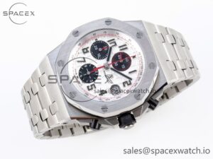 AUDEMARS PIGUET ROYAL OAK OFFSHORE 42MM SS APF 1:1 BEST EDITION WHITE/BLACK DIAL ON SS BRACELET STRAP A7750 - Image 6