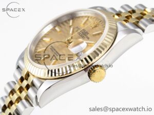 Rolex DateJust 36 SS 126233 BPF 1:1 Best Edition 904L Steel YG Textured Dial on Jubilee Bracelet VS3235 - Image 7