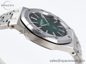 Audermars Piguet Royal Oak 39mm 15202 SS IPF 1:1 Best Edition Green/Black Dial on SS Bracelet A2121 - Image 8