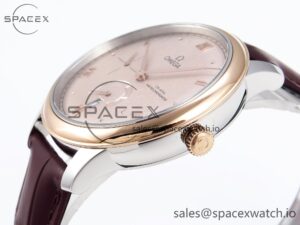 Omega De Ville Power Reserve RG MKF 1:1 Best Edition RG Textured Dial on Brown Leather Strap A8810 - Image 7