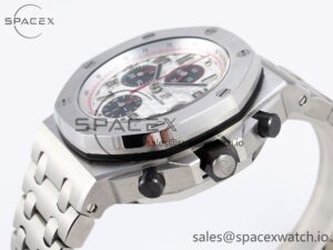 AUDEMARS PIGUET ROYAL OAK OFFSHORE 42MM SS APF 1:1 BEST EDITION WHITE/BLACK DIAL ON SS BRACELET STRAP A7750 - Image 7