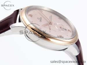 Omega De Ville Power Reserve RG MKF 1:1 Best Edition RG Textured Dial on Brown Leather Strap A8810 - Image 8