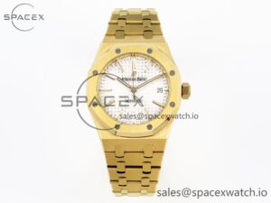 Audermars Piguet Royal Oak 37mm 15450 YG IPF Best Edition White Dial on YG Bracelet SA3120 Super Clone