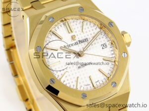 Audermars Piguet Royal Oak 37mm 15450 YG IPF Best Edition White Dial on YG Bracelet SA3120 Super Clone - Image 3