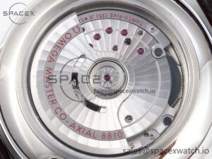 Omega De Ville Power Reserve SS MKF 1:1 Best Edition Black Dial on Black Leather Strap A8810 - Image 18