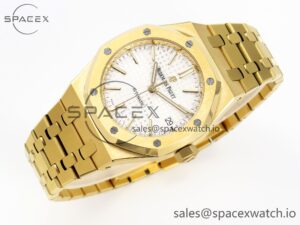 Audermars Piguet Royal Oak 37mm 15450 YG IPF Best Edition White Dial on YG Bracelet SA3120 Super Clone - Image 6