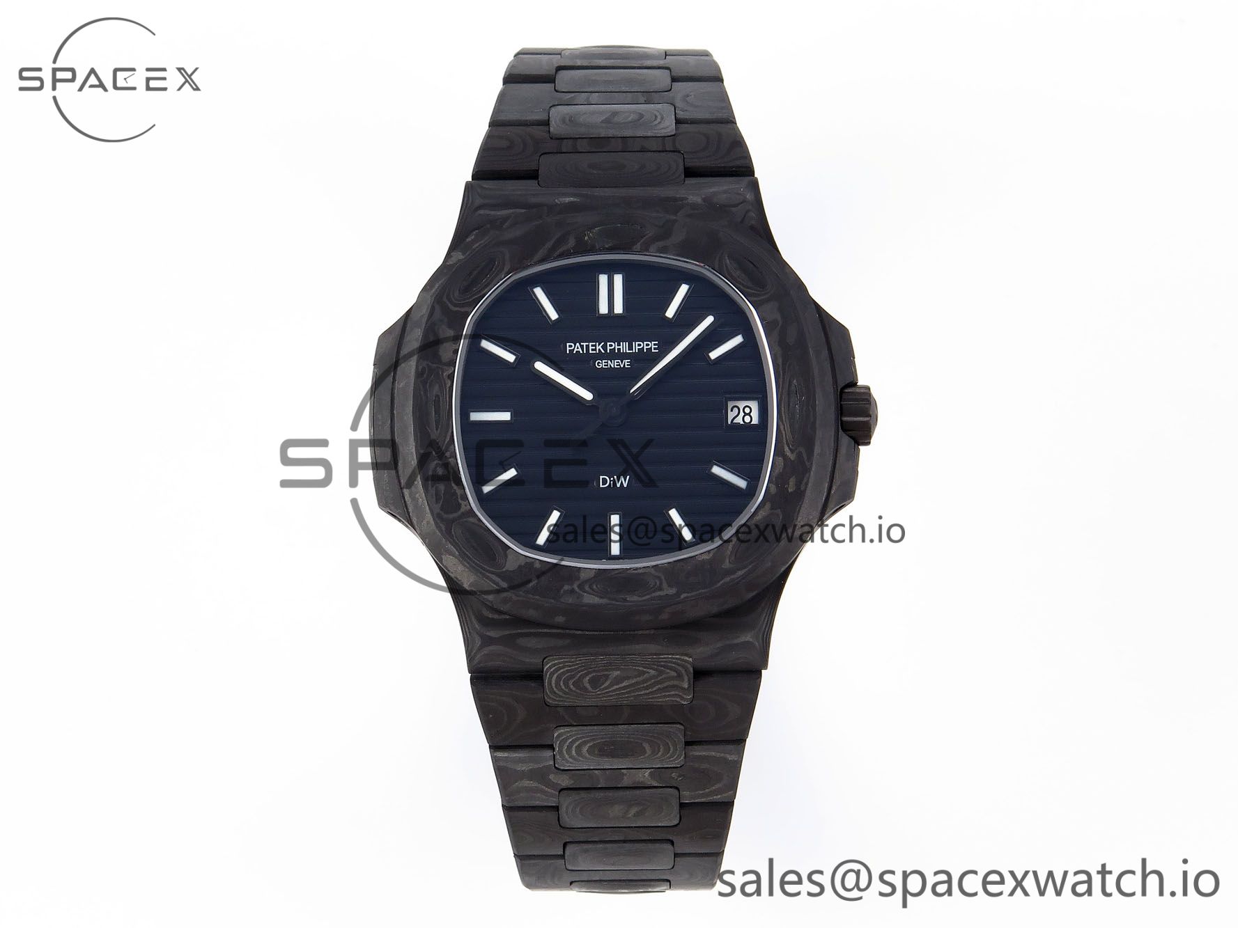 IMG_0242 Patek Philippe NAUTILUS 5711 DIW CARBON DIWF 1:1 BEST EDITION BLACK TEXTURED DIAL ON CARBON BRACELET 324CS - Image 1