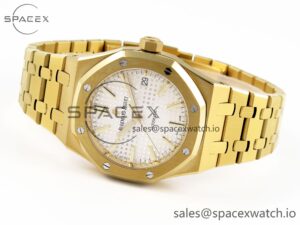 Audermars Piguet Royal Oak 37mm 15450 YG IPF Best Edition White Dial on YG Bracelet SA3120 Super Clone - Image 5