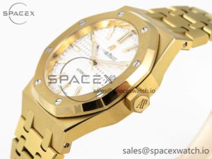 Audermars Piguet Royal Oak 37mm 15450 YG IPF Best Edition White Dial on YG Bracelet SA3120 Super Clone - Image 7