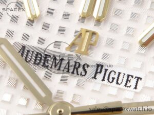 Audermars Piguet Royal Oak 37mm 15450 YG IPF Best Edition White Dial on YG Bracelet SA3120 Super Clone - Image 9