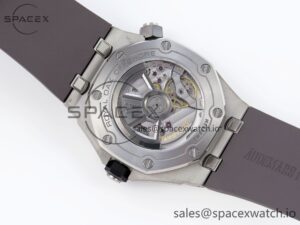AUDEMARS PIGUET ROYAL OAK OFFSHORE DIVER 15720 APSF 1:1 BEST EDITION GRAY DIAL ON GRAY RUBBER STRAP SA4308 - Image 16