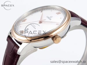 Omega De Ville Date RG MKF 1:1 Best Edition White Dial Roman Marker on Brown Leather Strap A8800 - Image 7