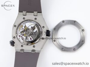 AUDEMARS PIGUET ROYAL OAK OFFSHORE DIVER 15720 APSF 1:1 BEST EDITION GRAY DIAL ON GRAY RUBBER STRAP SA4308 - Image 17