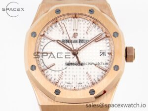 Audermars Piguet Royal Oak 37mm 15450 RG IPF Best Edition White Dial on RG Bracelet SA3120 Super Clone - Image 2