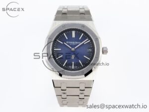 Audermars Piguet Royal Oak 39mm 15202 SS IPF 1:1 Best Edition Blue/Black Textured Dial on SS Bracelet A2121