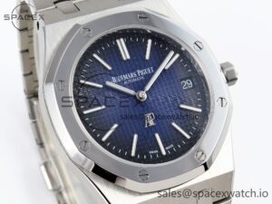 Audermars Piguet Royal Oak 39mm 15202 SS IPF 1:1 Best Edition Blue/Black Textured Dial on SS Bracelet A2121 - Image 3