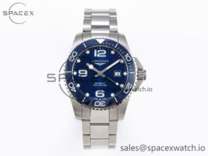 Longines Hydroconquest 43MM SS Blue Ceramic Bezel XF 1:1 Best Edition Blue Dial On SS Bracelet L888