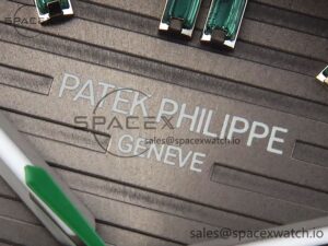 PATEK PHILIPPE NAUTILUS 5711 SS GPF 1:1 BEST EDITION GRAY DIAL GREEN DIAMONDS BEZEL ON SS BRACELET 324CS - Image 9