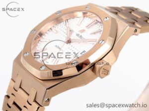 Audermars Piguet Royal Oak 37mm 15450 RG IPF Best Edition White Dial on RG Bracelet SA3120 Super Clone - Image 7