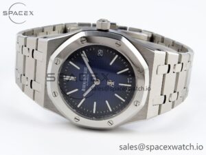 Audermars Piguet Royal Oak 39mm 15202 SS IPF 1:1 Best Edition Blue/Black Textured Dial on SS Bracelet A2121 - Image 5