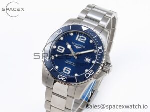 Longines Hydroconquest 43MM SS Blue Ceramic Bezel XF 1:1 Best Edition Blue Dial On SS Bracelet L888 - Image 4