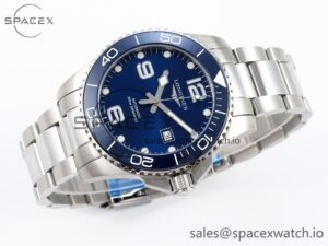 Longines Hydroconquest 43MM SS Blue Ceramic Bezel XF 1:1 Best Edition Blue Dial On SS Bracelet L888 - Image 6