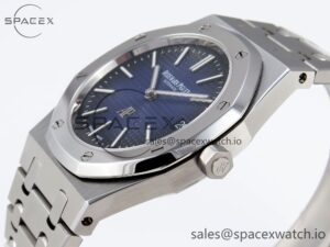 Audermars Piguet Royal Oak 39mm 15202 SS IPF 1:1 Best Edition Blue/Black Textured Dial on SS Bracelet A2121 - Image 7
