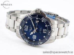 Longines Hydroconquest 43MM SS Blue Ceramic Bezel XF 1:1 Best Edition Blue Dial On SS Bracelet L888 - Image 5