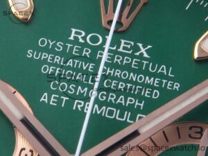 Rolex Daytona AET White Ceramic Case and Bracelet Green Dial SA4130 V2 - Image 9