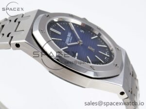 Audermars Piguet Royal Oak 39mm 15202 SS IPF 1:1 Best Edition Blue/Black Textured Dial on SS Bracelet A2121 - Image 8